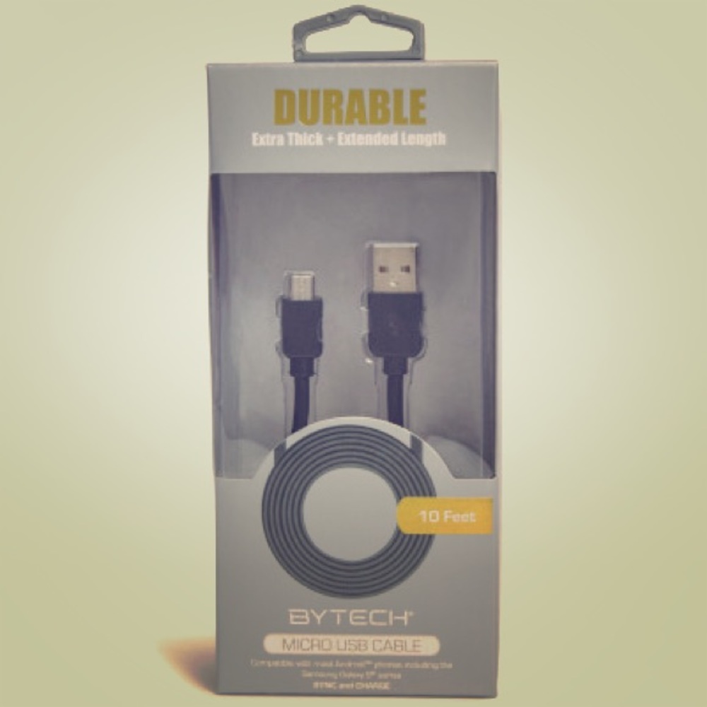 BYTECH Durable extra thick & length usb cable 10ft